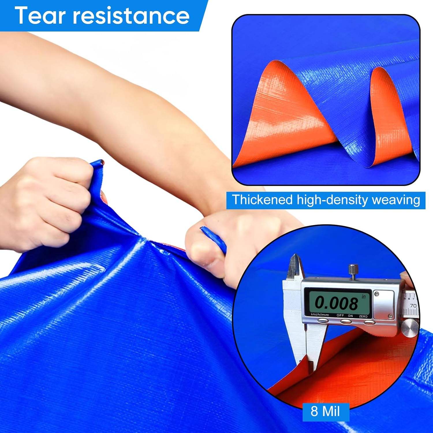 Waterproof PE Tarpaulin Multi-Purpose Durable Rain Cover - Image 3