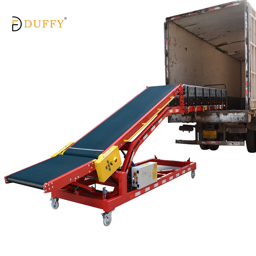 Truck Belt Loading Unloading Conveyor With Machine - Image 2